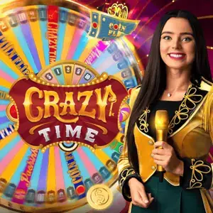 Crazy Time live game show cover, Evolution