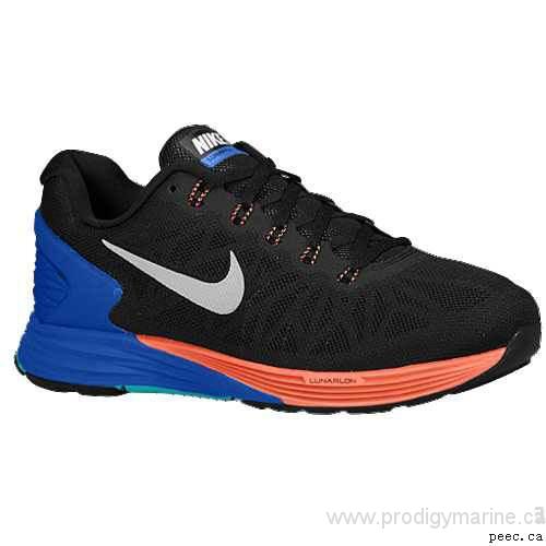 004Q Special Nike Lunarglide 6 - Womens - Shoes Black/Hyper Cobalt/Bright Mango/White Width - B - Medium online shop