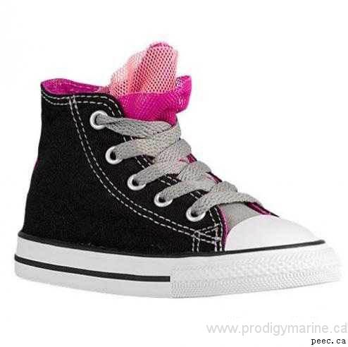 071Q Hot Converse All Star Party Hi - Girls Toddler - Shoes Black/Dolphin/Plastic Pink outlet online