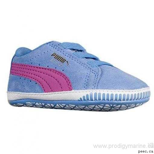09Ft Fashion Puma Suede Crib - Girls Infant - Shoes Marina Blue/Meadow Mauve outlet store