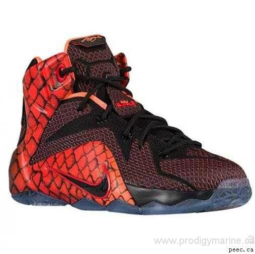 TXEL Friday Specials Nike Lebr12 - Boys Grade School - Shoes Black/Black/Challenge Red/Total Orange sale